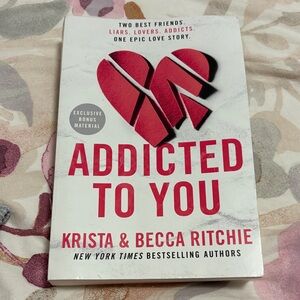 Addicted to You by Krista & Becca Ritchie - White & Red Paperback